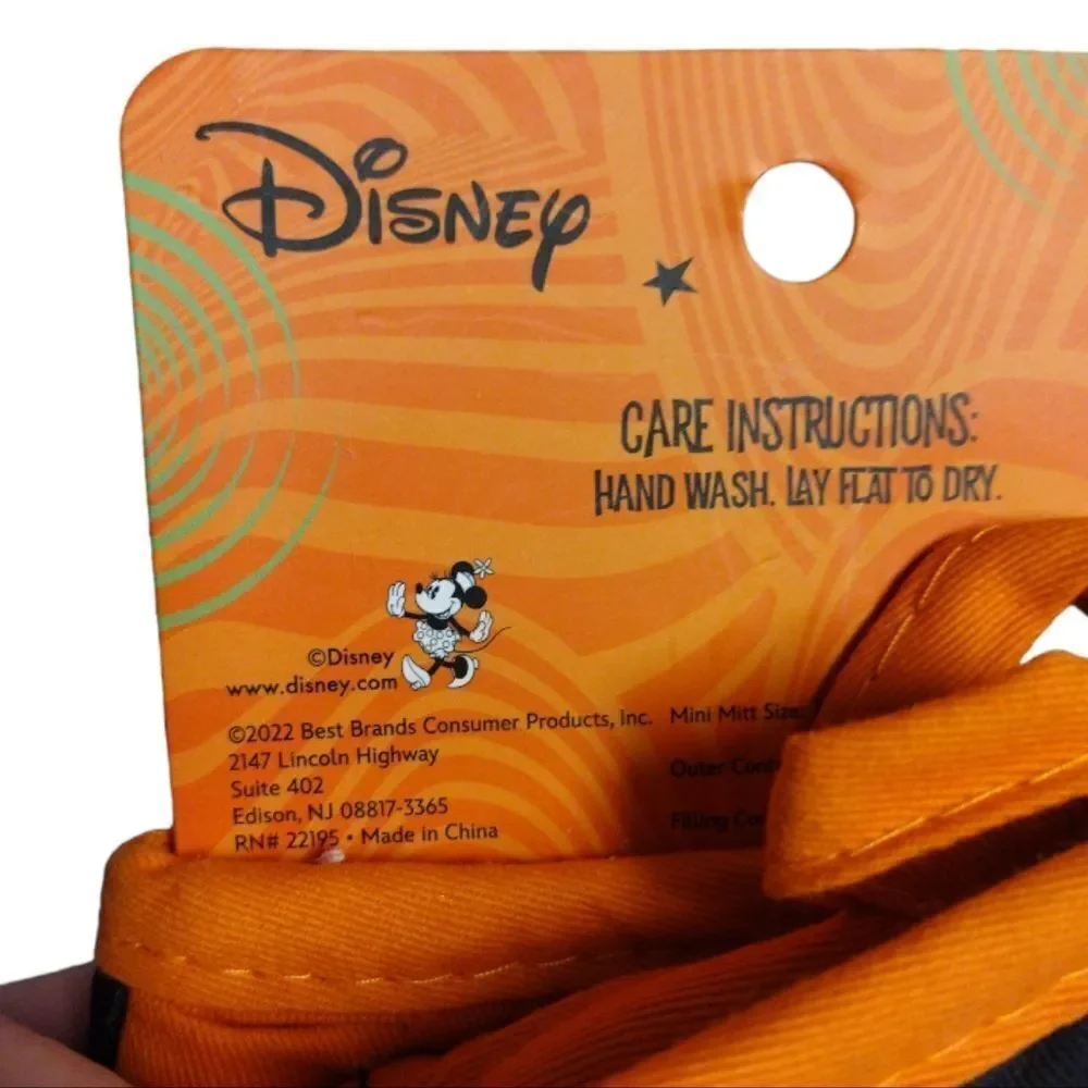 Disney Minnie Mouse Halloween BOO Prints 2 Pack Mini Oven Mitts NWT